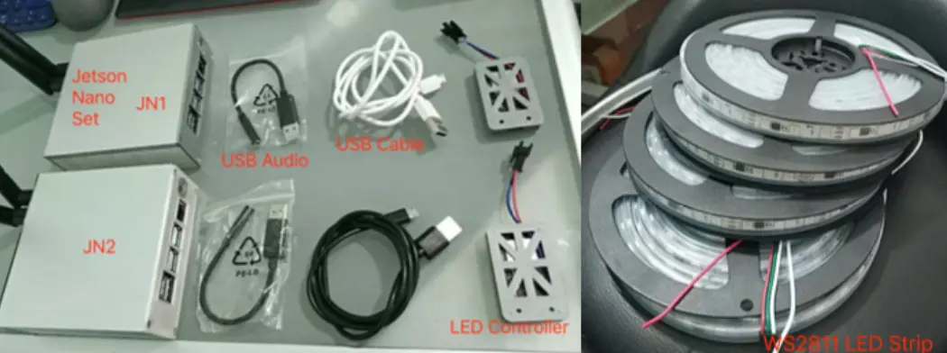 LED Controllers with UK-flag-shaped 3D-printed cover case